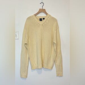 GAP vintage cotton oversized v-neck sweater , sz : large